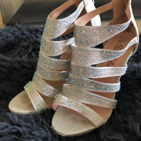 De Blossom Collection Shoes - LAST CHANCE Glitter glam high heels